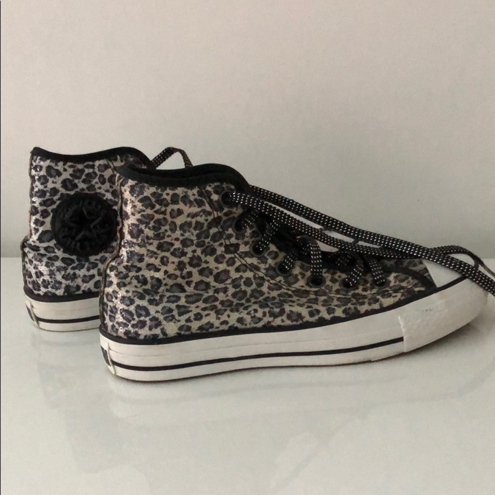 CONVERSE SEQUINED CHEETAH HIGHT TOP SNEAKERS